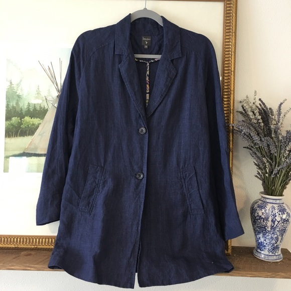 Somewhere Paris Jackets & Blazers - Somewhere Paris 100 Linen Blazer Jacket Sweater 36
